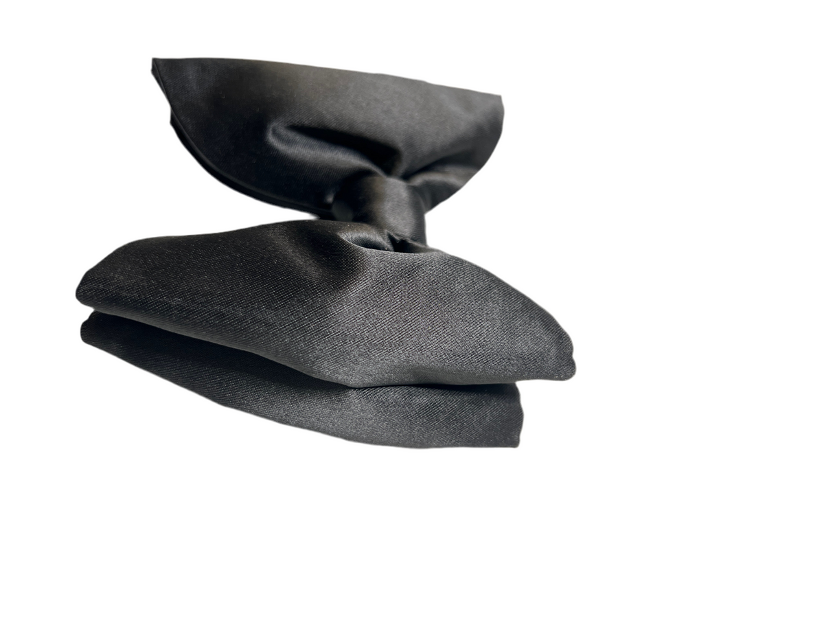 Black Large Silk Bow Tie