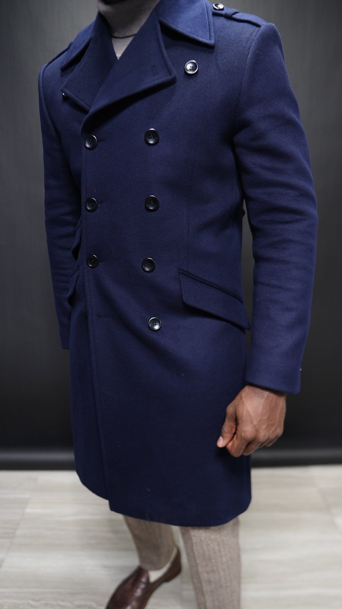 Navy Blue Essential Overcoat