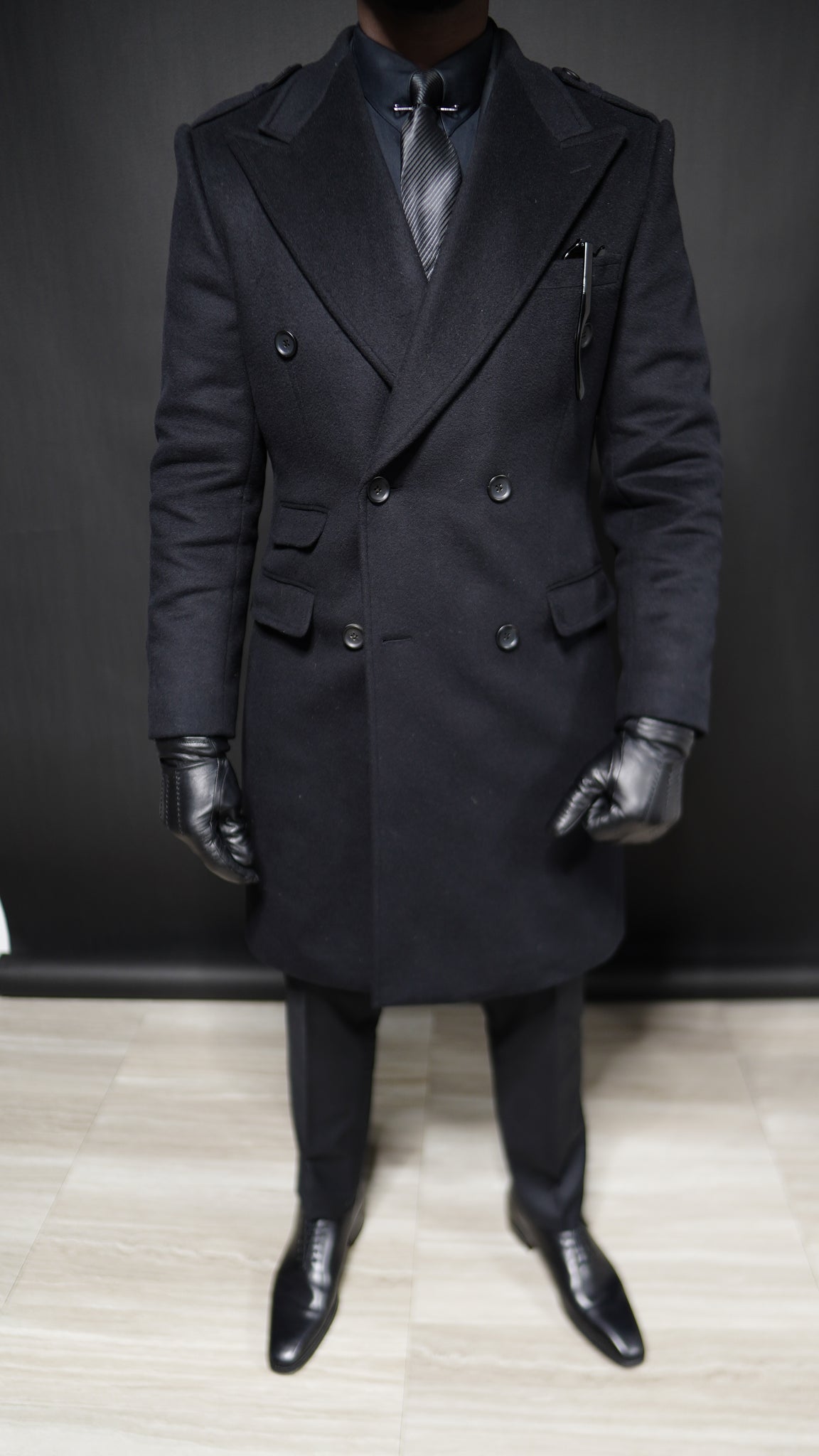 Black Essential Overcoat