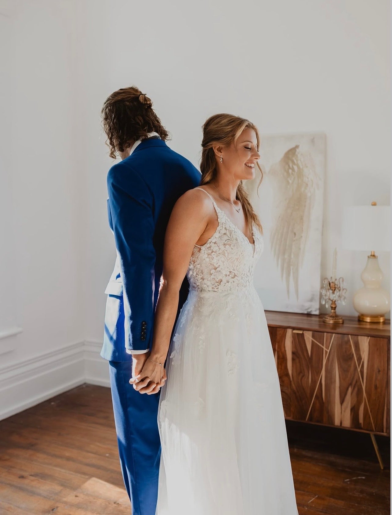 Electric Blue Notched  lapel suit