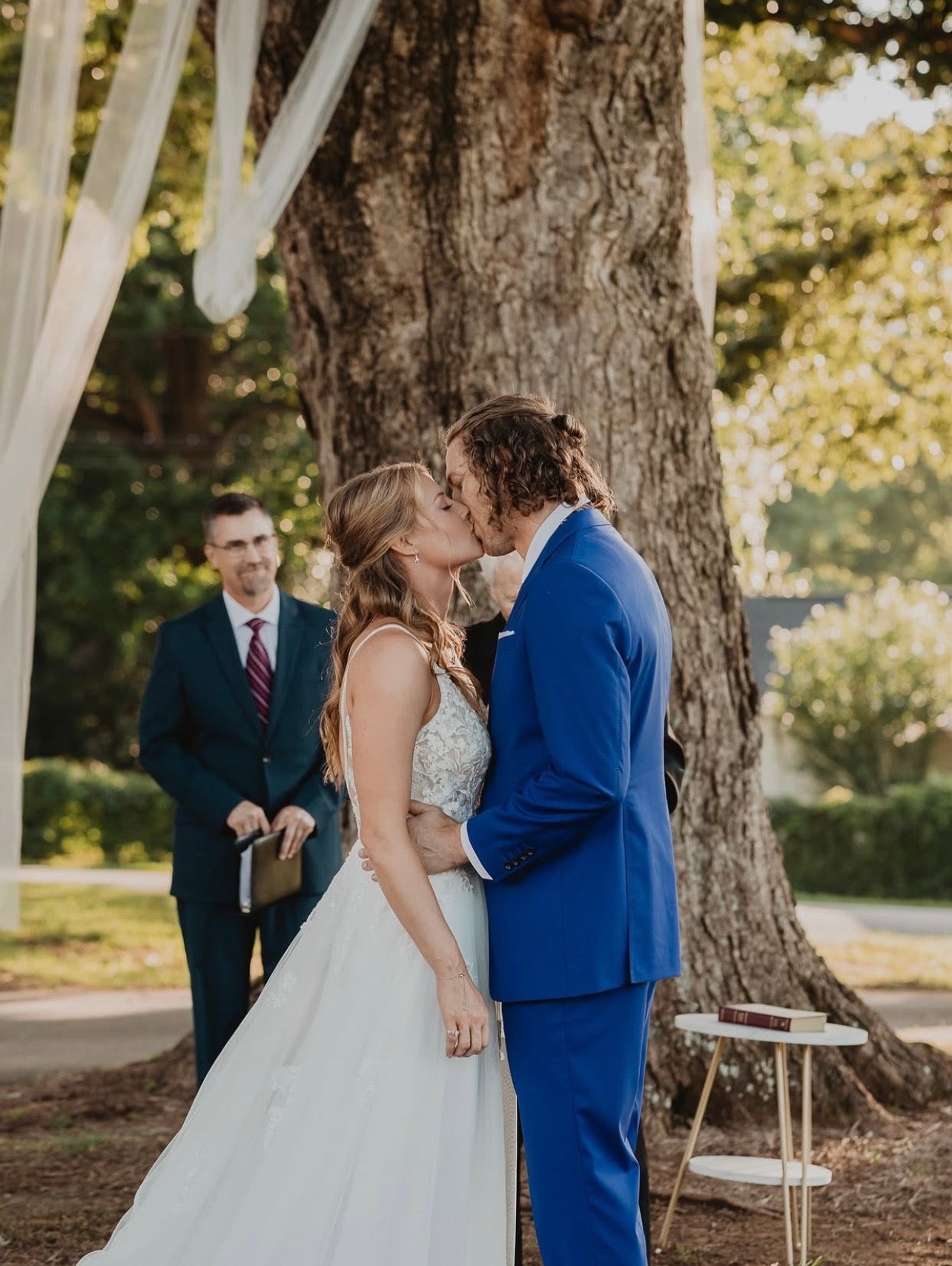 Electric Blue Notched  lapel suit