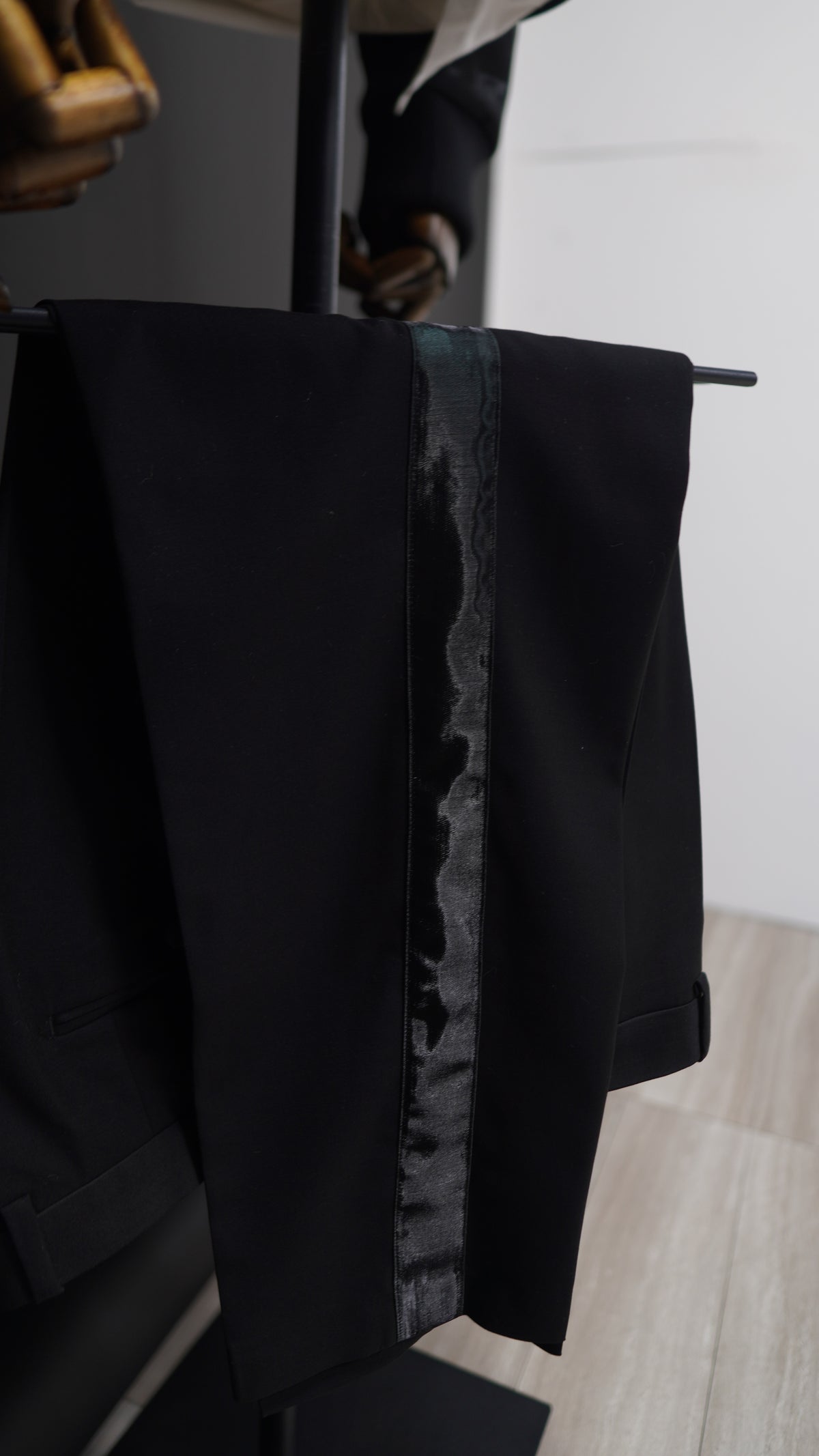 Black Tuxedo Bomber Jacket Set