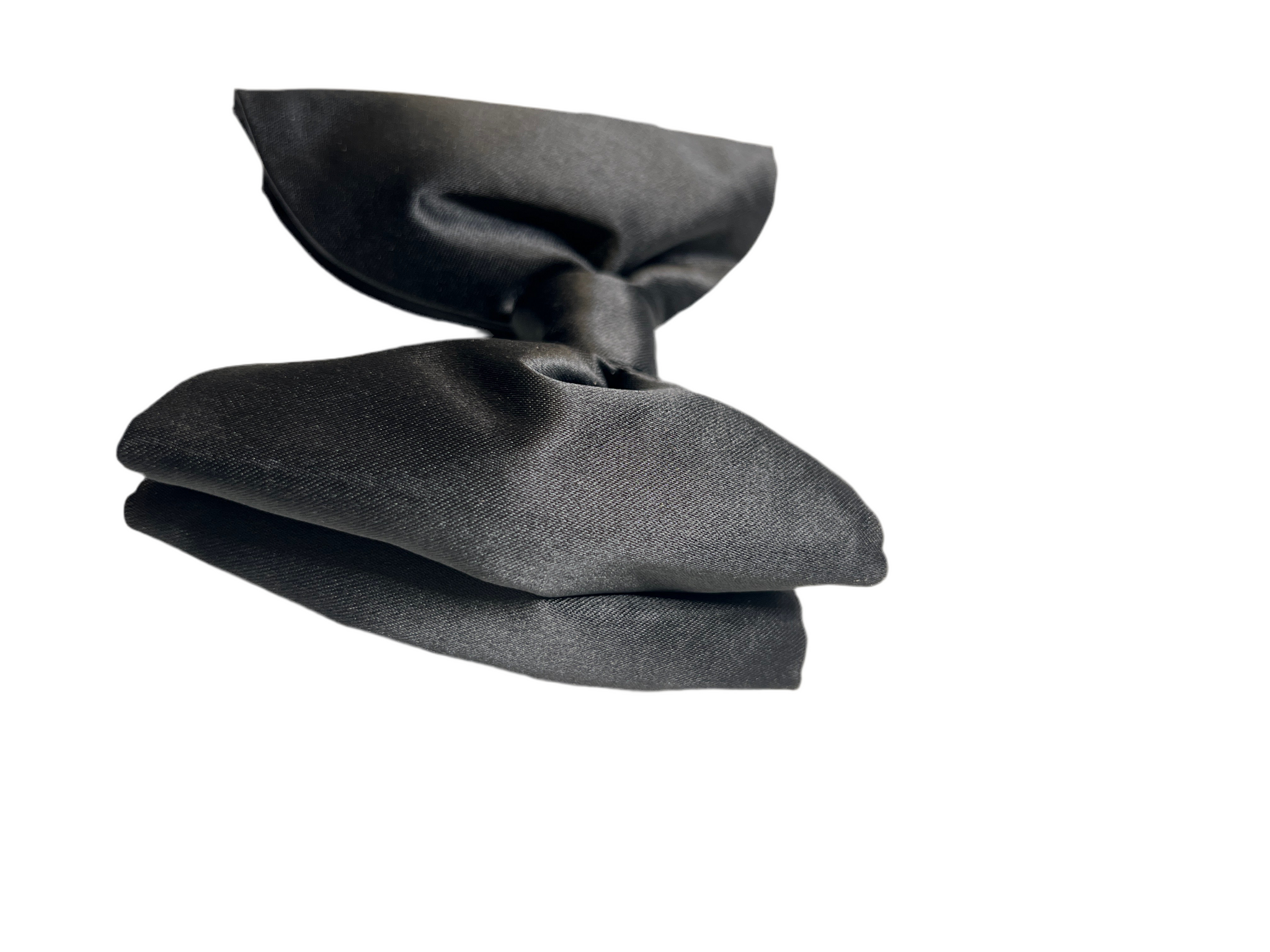Black Large Silk Bow Tie