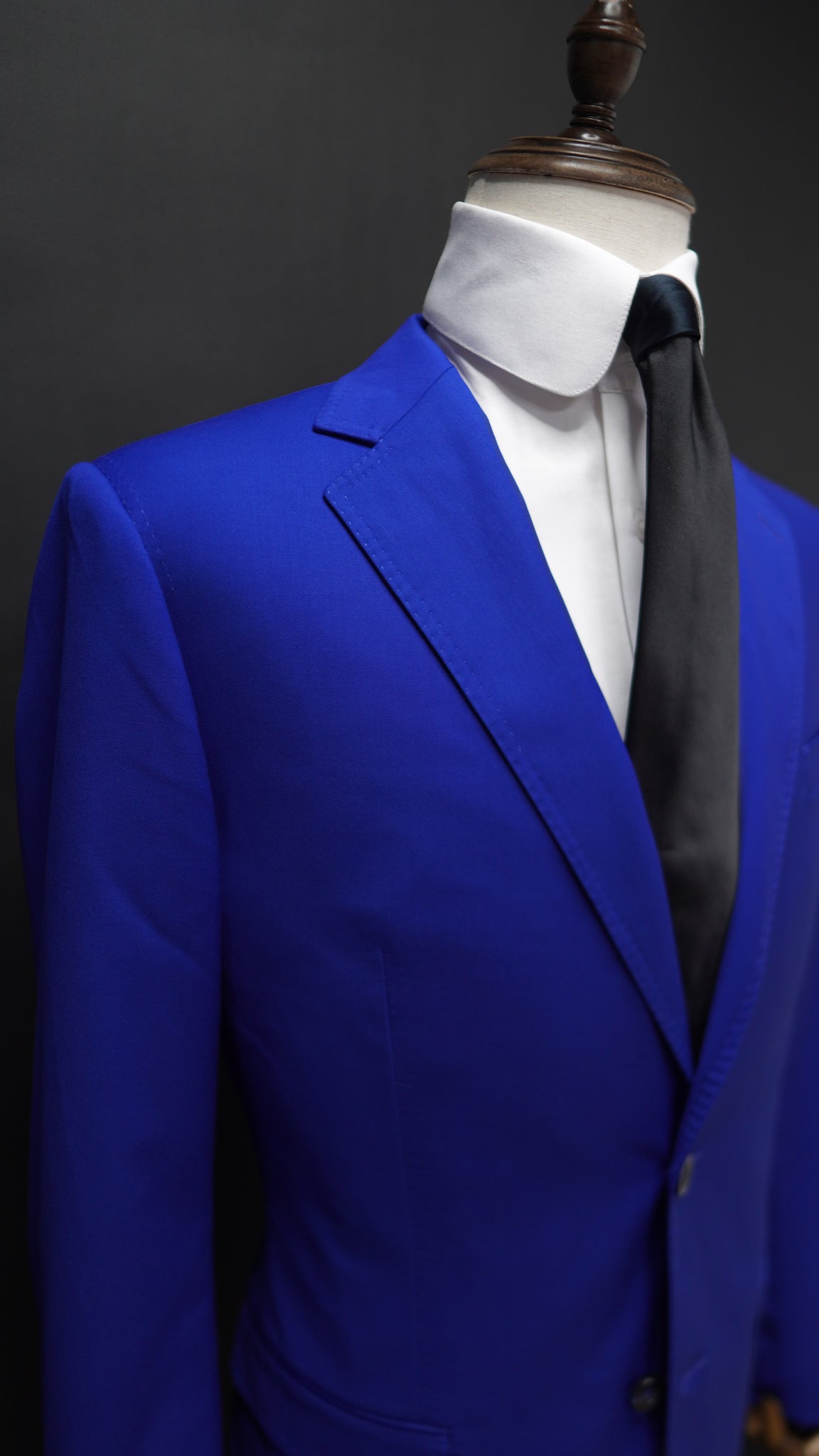 Electric Blue Notched  lapel suit