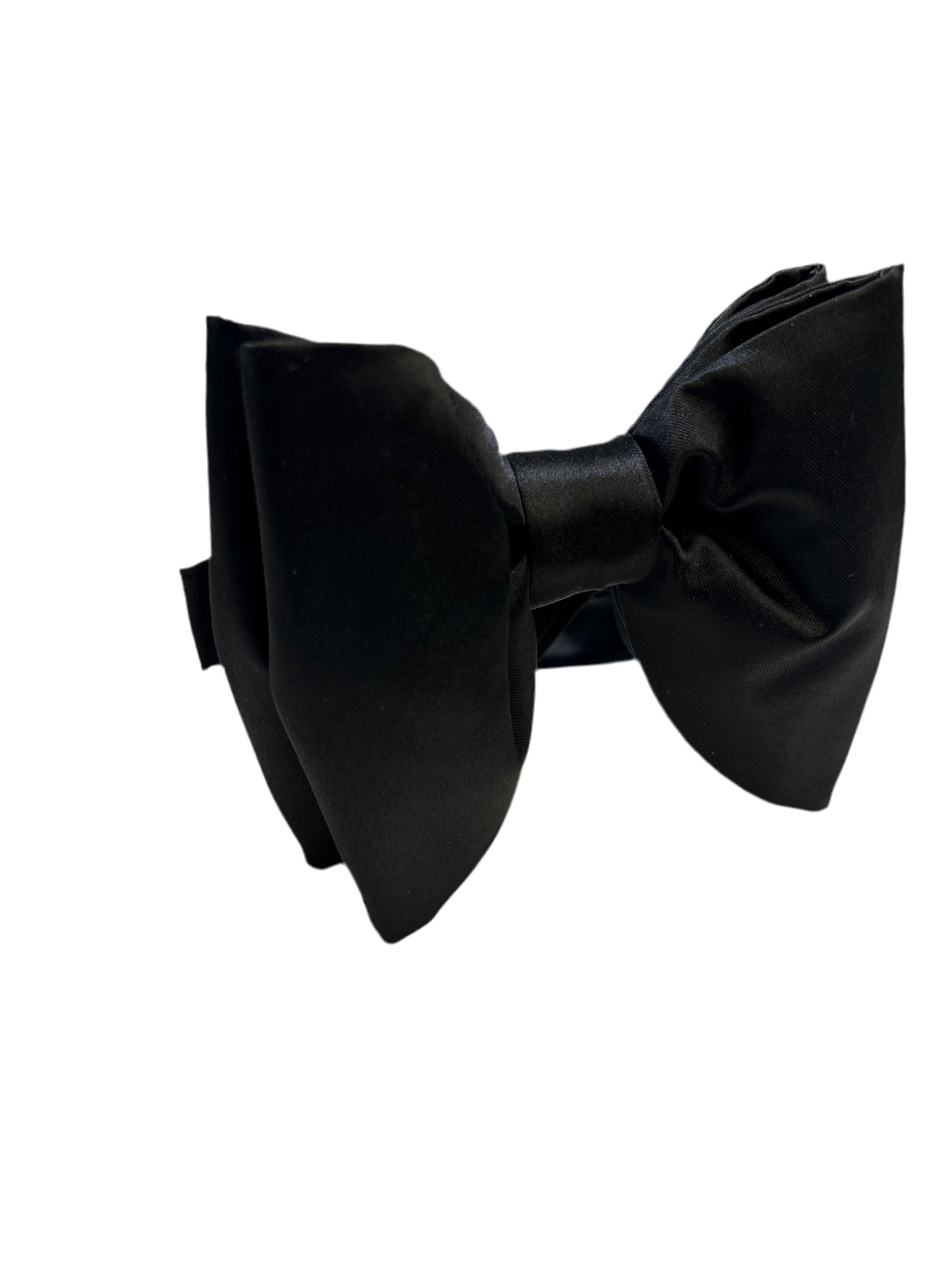 Black Large Silk Bow Tie