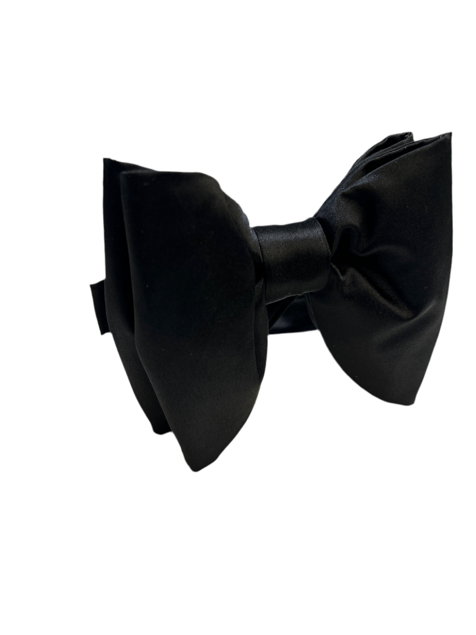 Black Large Silk Bow Tie