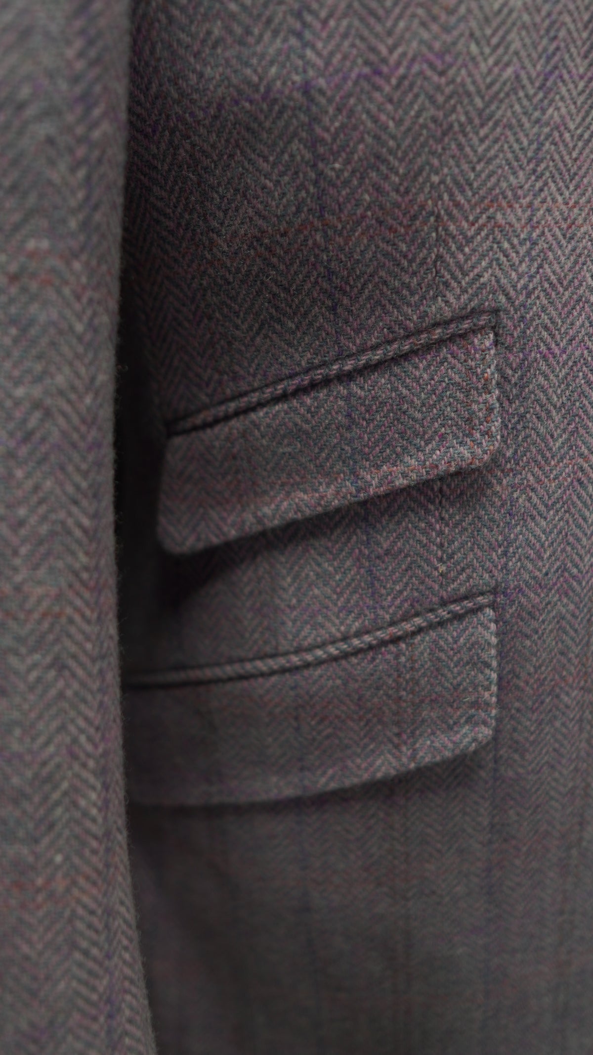 Tweed Mauve Three Piece Suit ( Flared Trousers)