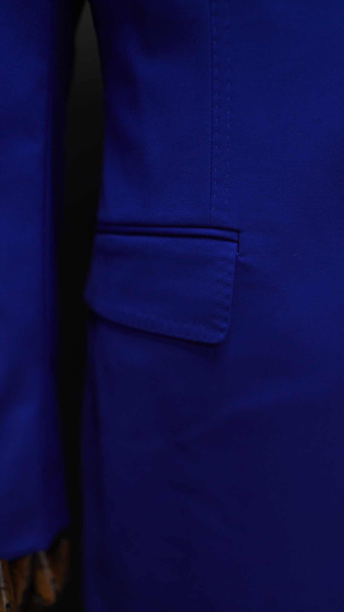 Electric Blue Notched  lapel suit