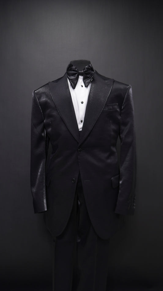 Justins Black Peak lapel  Suit
