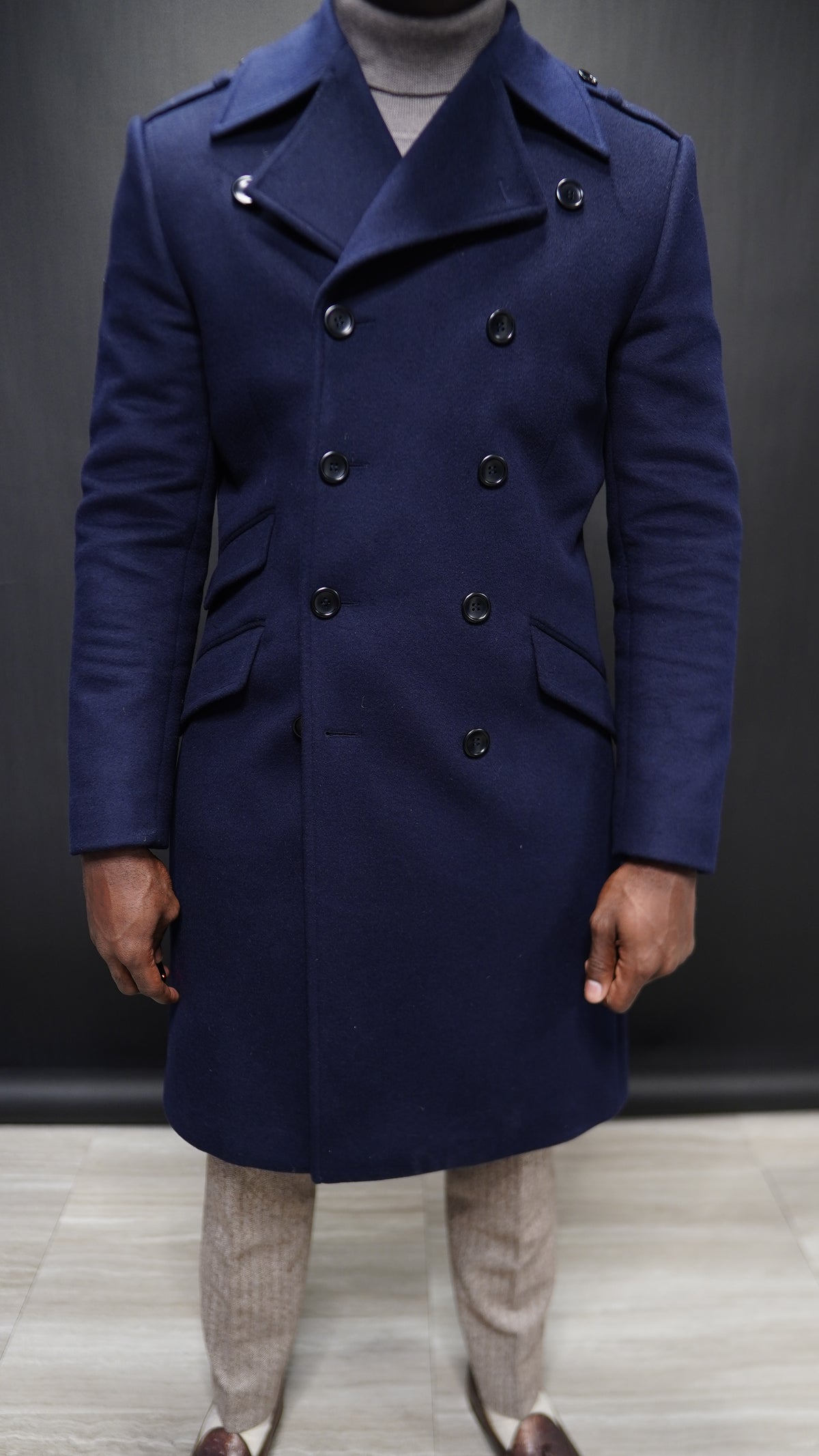 Navy Blue Essential Overcoat