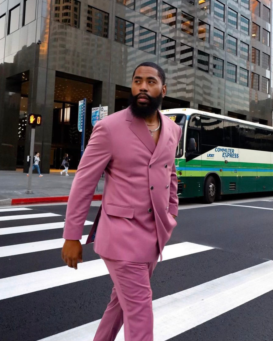 Vintage Mauve Double Breasted suit