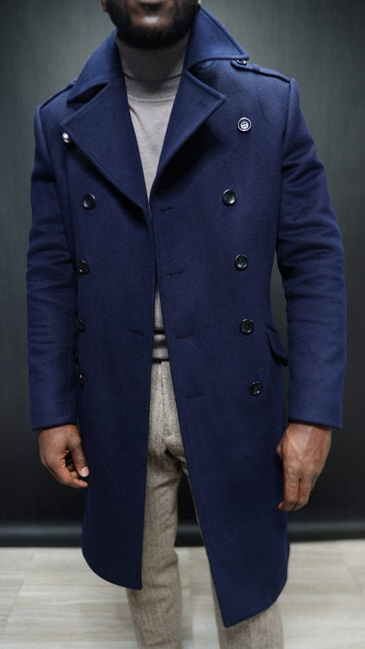 Navy Blue Essential Overcoat