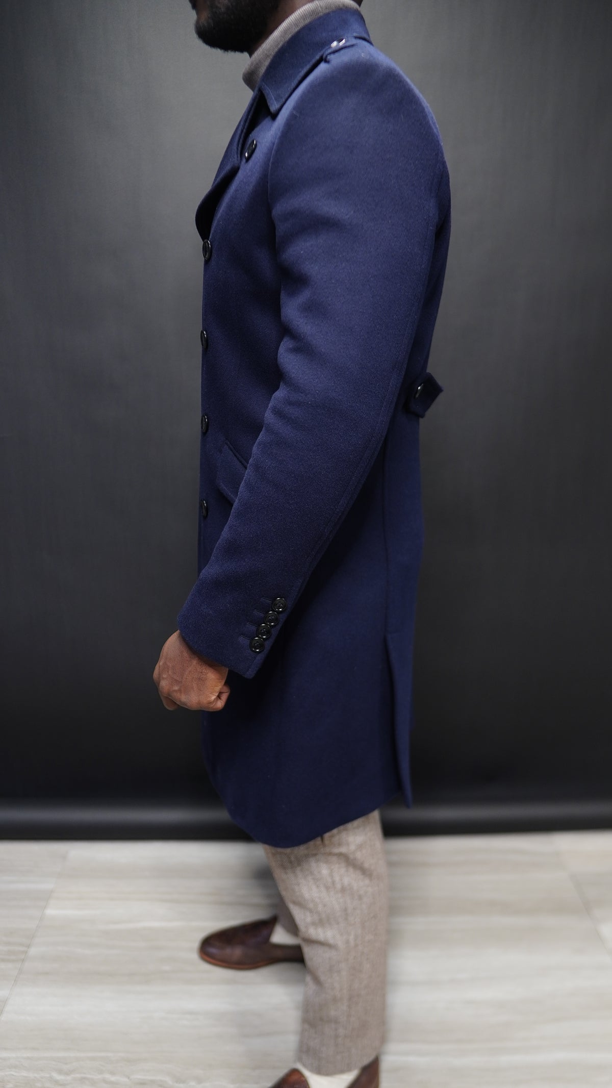 Navy Blue Essential Overcoat