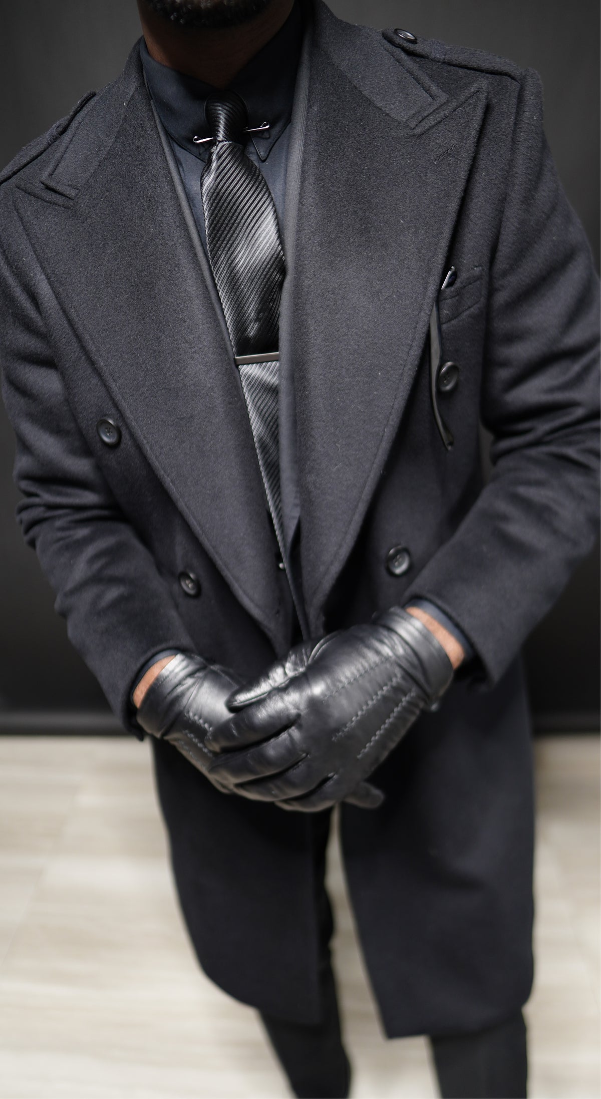 Black Essential Overcoat