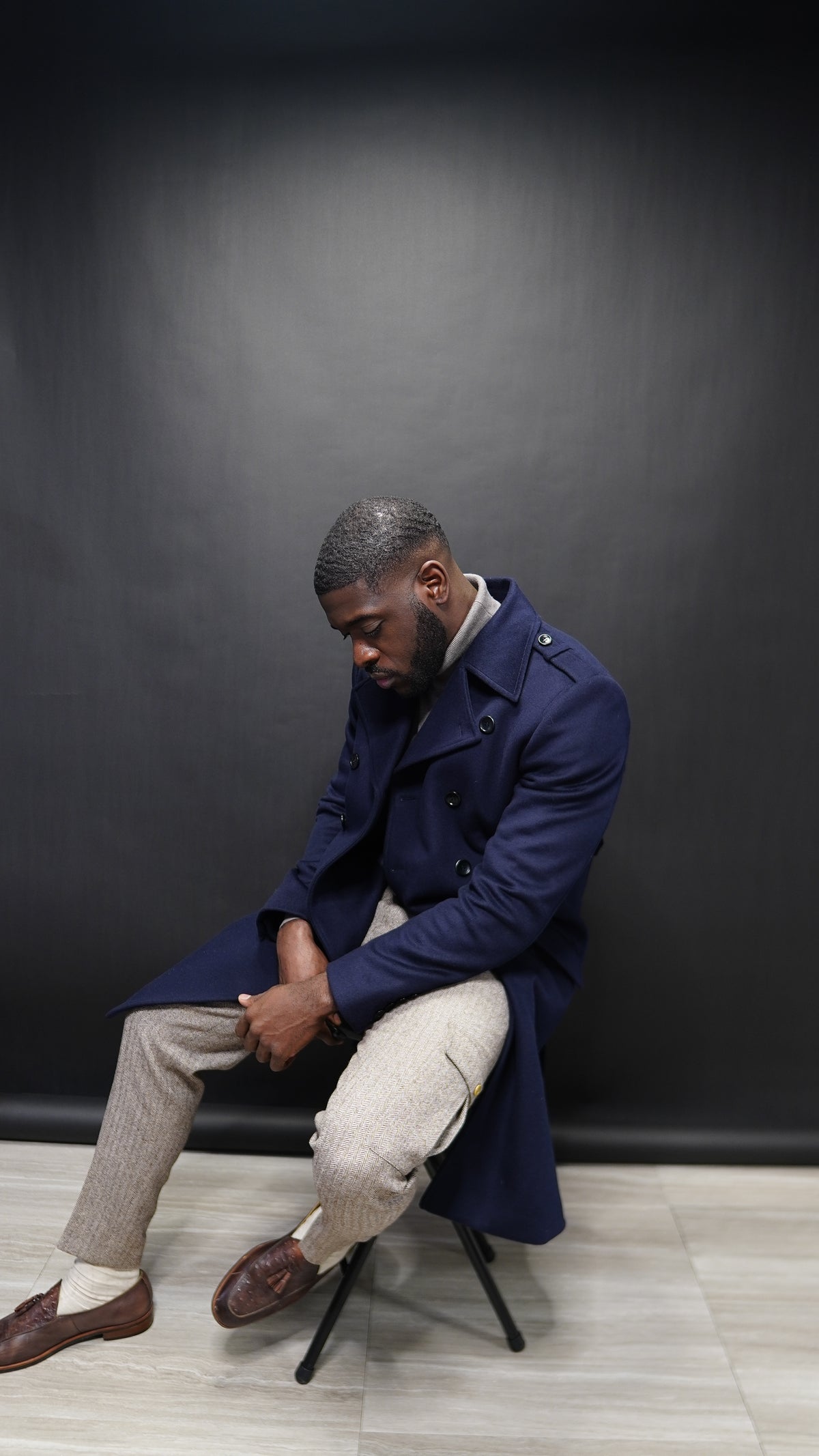 Navy Blue Essential Overcoat