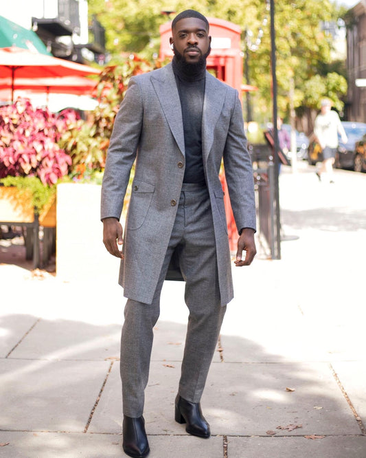 Samuels Grey Peak Lapel Suit