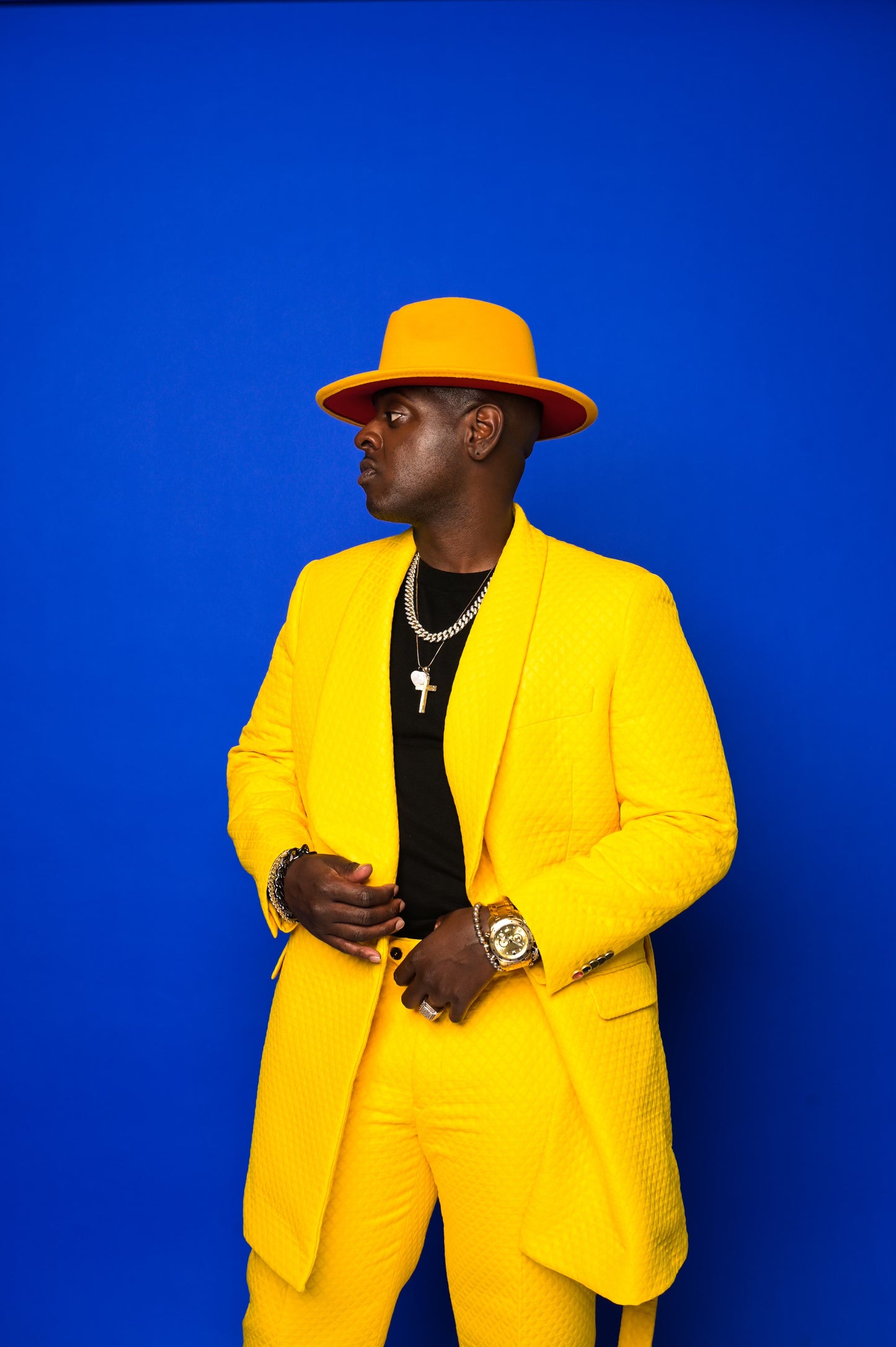 Robs Yellow quilted set