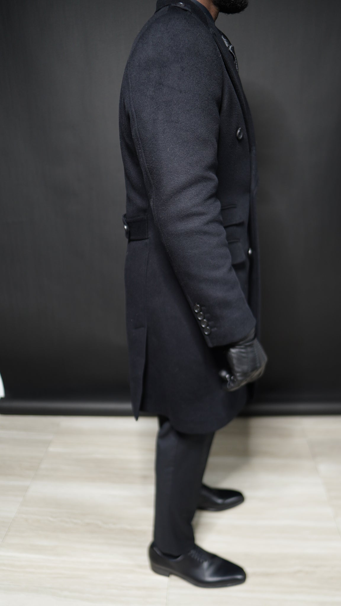 Black Essential Overcoat