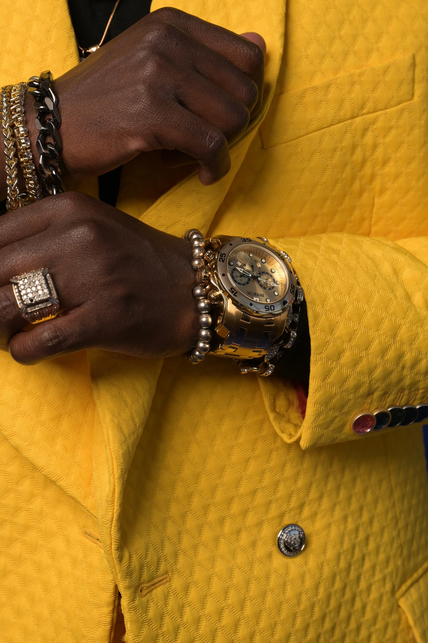 Robs Yellow quilted set