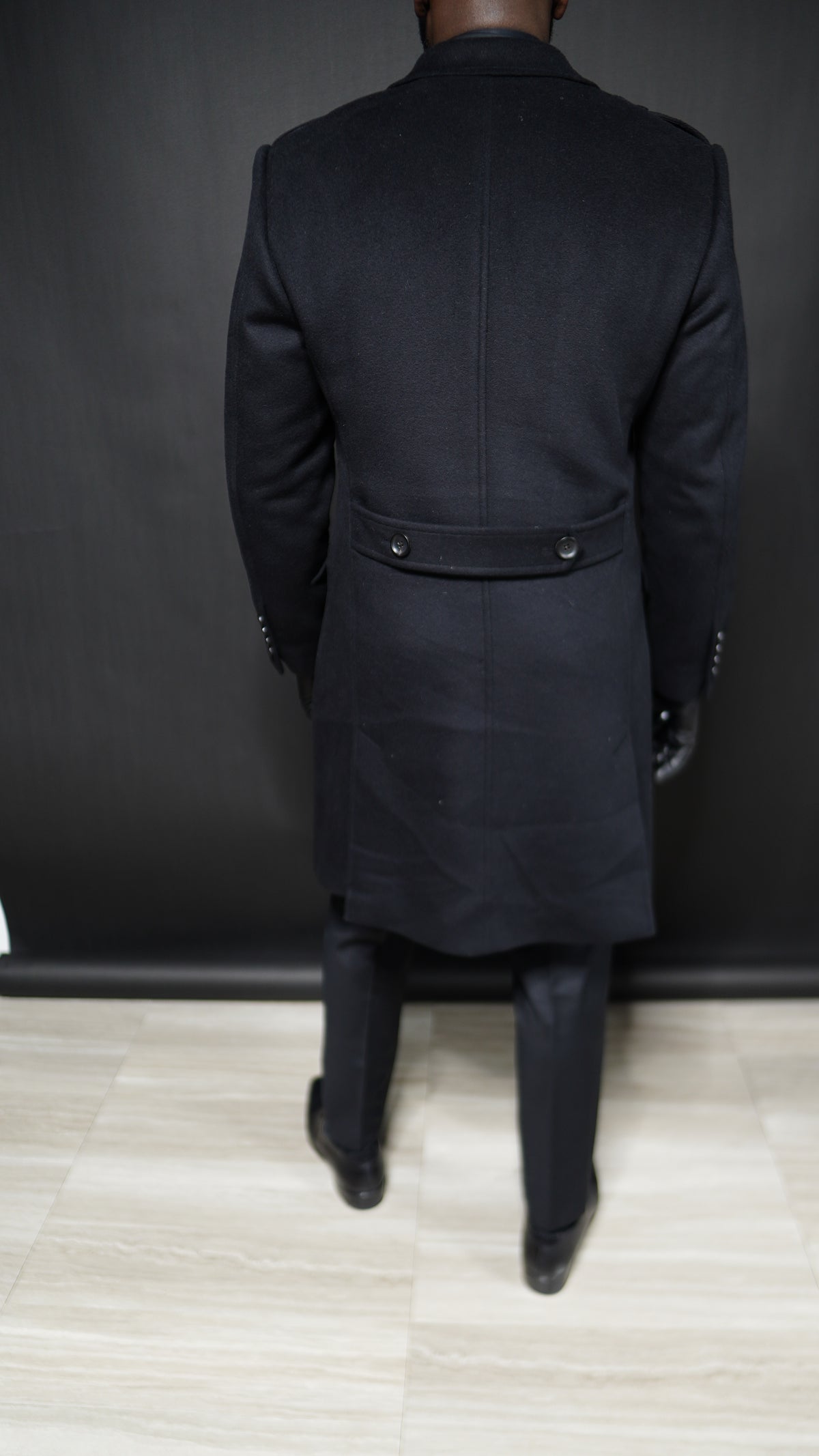 Black Essential Overcoat