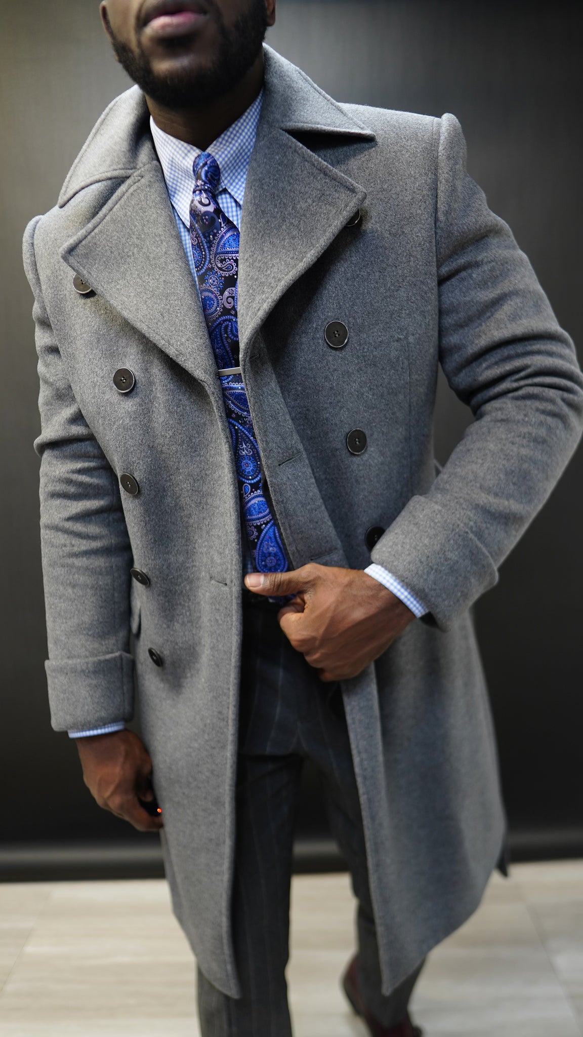 Grey Essential Overcoat